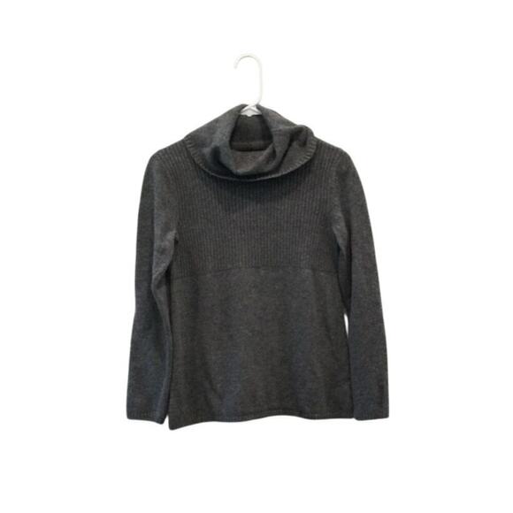 Banana Republic Cashmere Blend Sweater Womens MP Medium grey mock neck wool - Picture 1 of 6